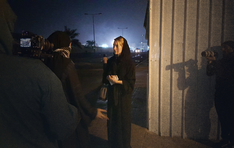 Anna Therese Day at work in Bahrain. Photo courtesy Anna Therese Day.